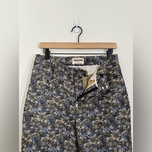 Zadig & Voltaire Pistol Liberty Flared Retro Jacquard Trouser Pants Medium (38) - Picture 5 of 13